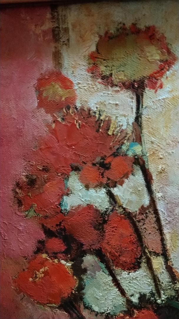 曳野豊重　８F　油彩画 「華」