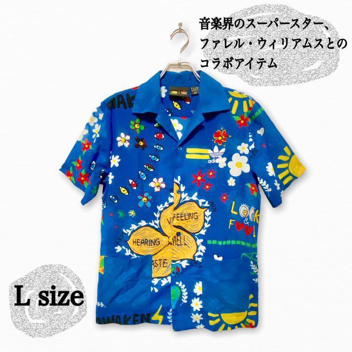 オンラインストア最安値 美品【アディダス オリジナルス】希少☆限定コラボ アロハシャツ メンズL オンラインストア最安値 美品【アディダス オリジナルス】希少☆限定コラボ アロハシャツ メンズL