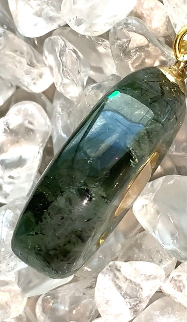 祈祷ネックレス グリーンルチル シルバー925 祈祷ネックレス グリーンルチル シルバー925