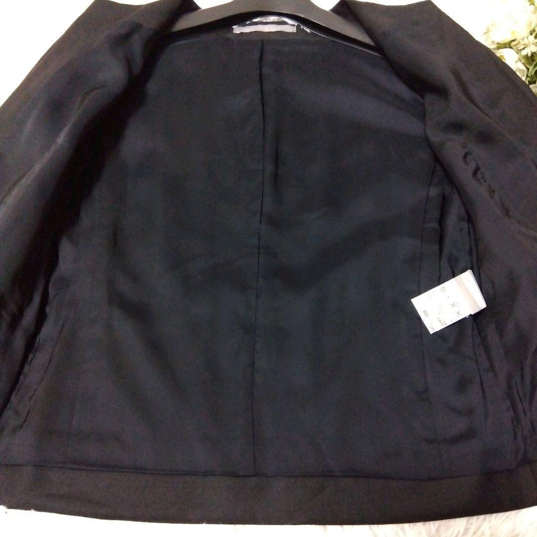 セオリーリュクス ノーカラージャケット ブラック S 美品 セオリーリュクス ノーカラージャケット ブラック 黒 36