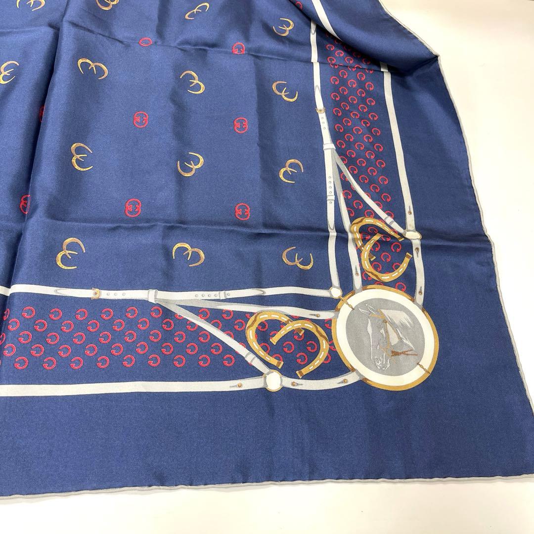 【正規品】GUCCI ヴィンテージ スカーフ 馬モチーフ シルク100% 【正規品】GUCCI ヴィンテージ スカーフ 馬モチーフ シルク100%