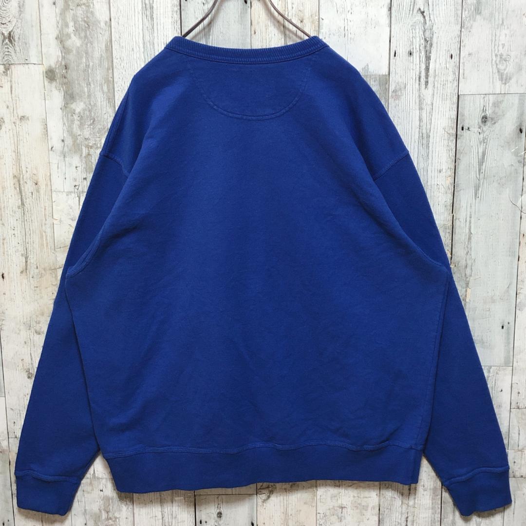Champion チャンピオン 刺繍ロゴ ブルー XLスウェット トレーナー.