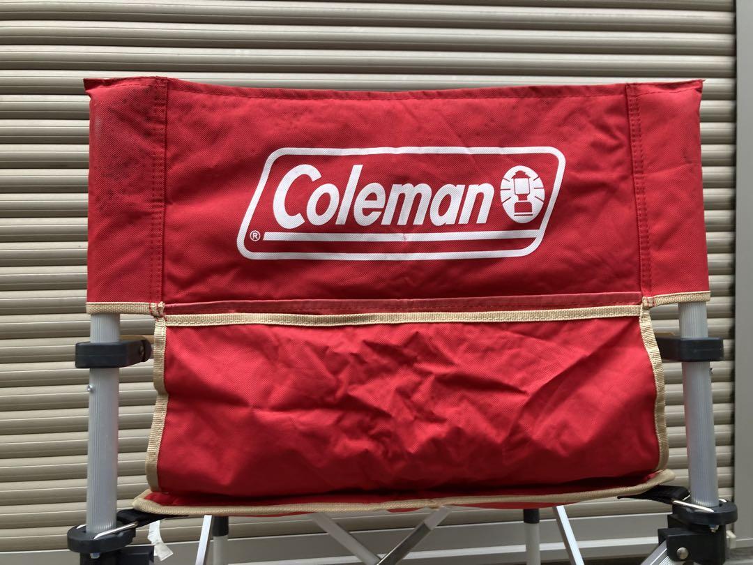 （2脚セット）コールマン　ツーウェイキャプテンチェア　赤　緑