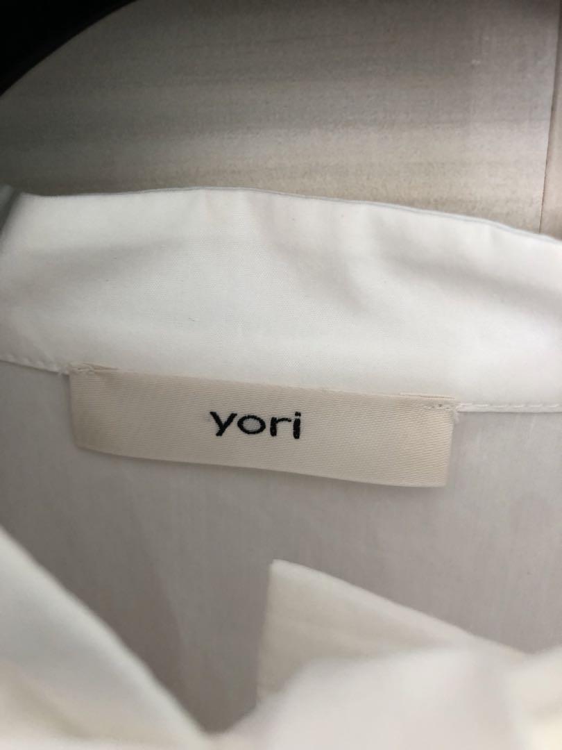 美品　yori バルーンリボンブラウス　フリーサイズ　ホワイト