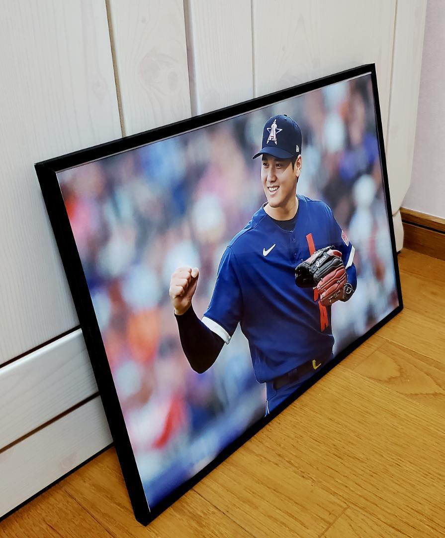 ながさん ドジャース大谷翔平 ！A3サイズポスターフレーム付きセット 祝ドジャース大谷翔平 2024年MVP獲得！A3サイズポスターフレーム