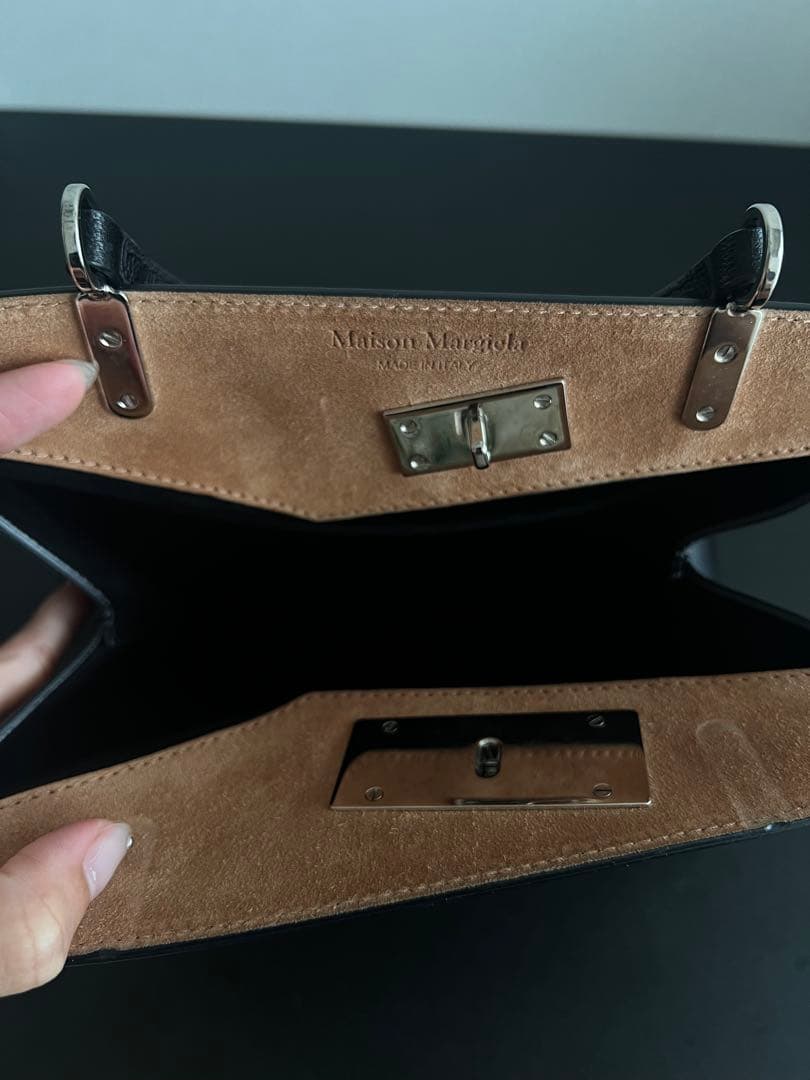 Maison Margielaスナッチト ミディアムショルダーハンドバッグ