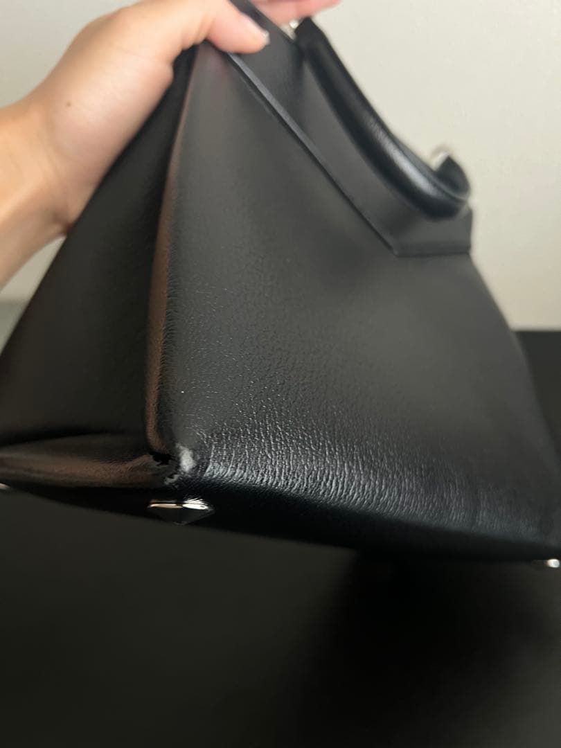 Maison Margielaスナッチト ミディアムショルダーハンドバッグ