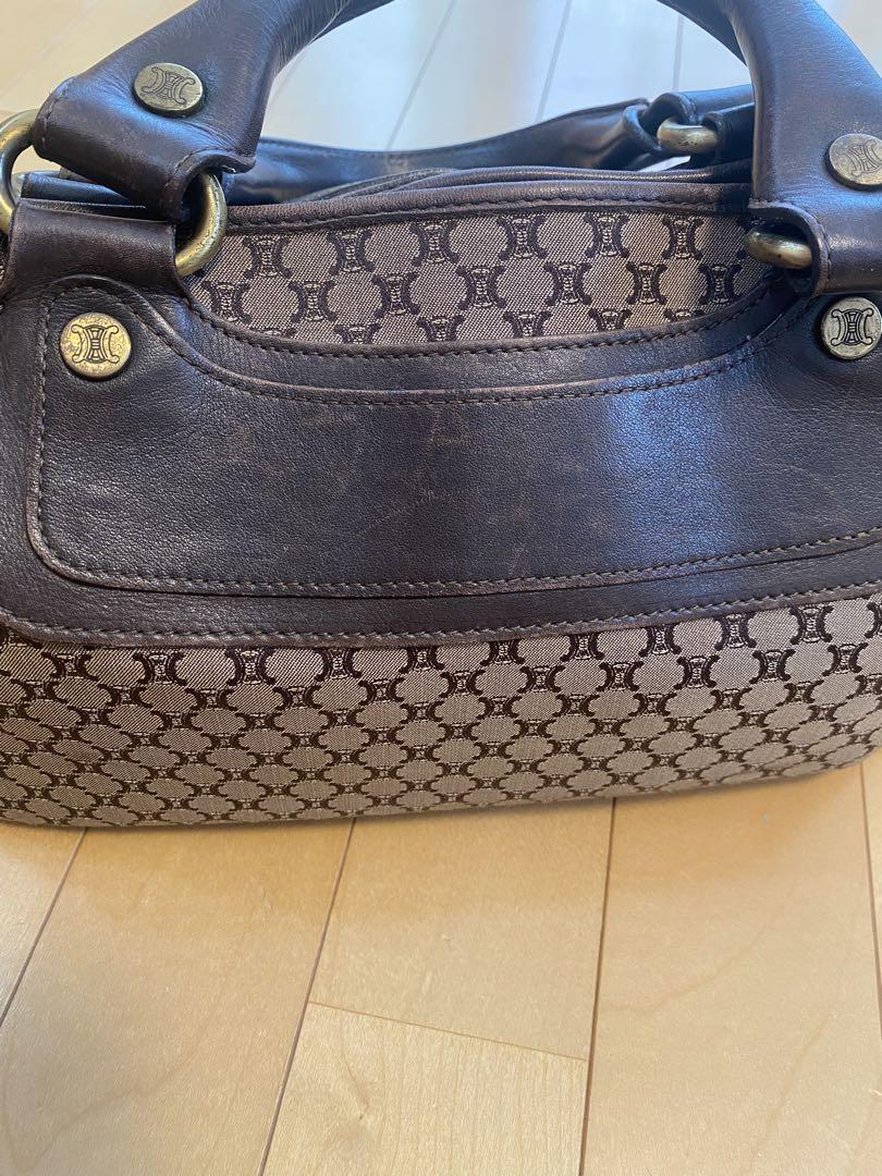 保存袋付　CELINE ブギーバッグ　マカダム柄