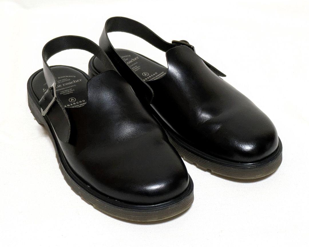 【美品】foot the coacher サンダル レザー ブラック 25.5