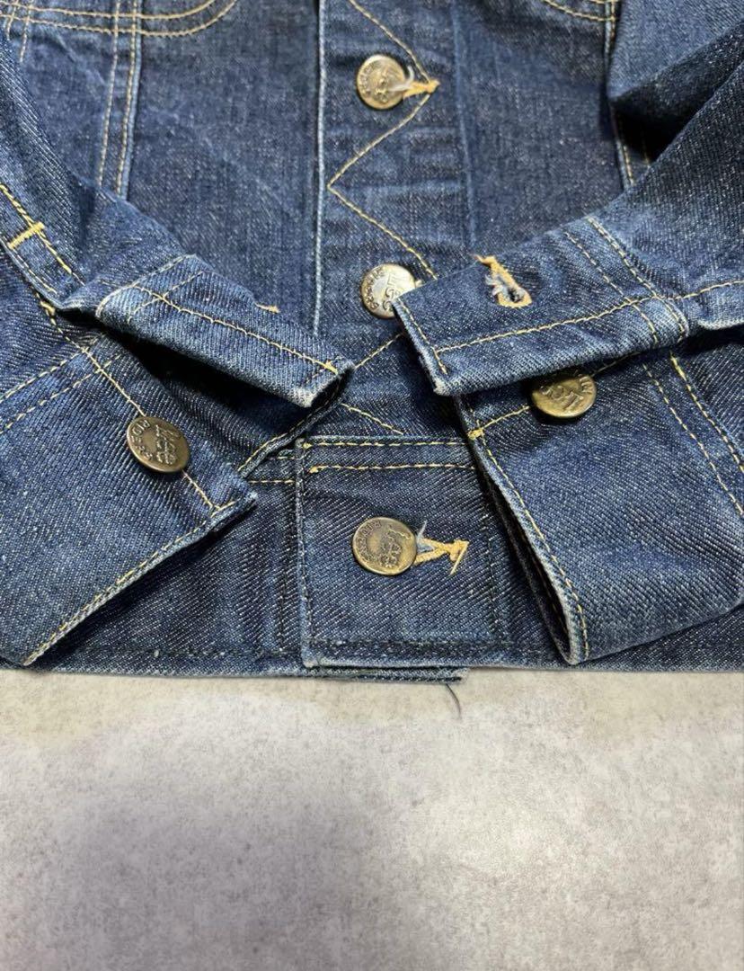 美品 70s Lee 101j リー デニムジャケット 四角黒タグ ビンテージ 美品 70s Lee 101j リー デニムジャケット 四角黒タグ