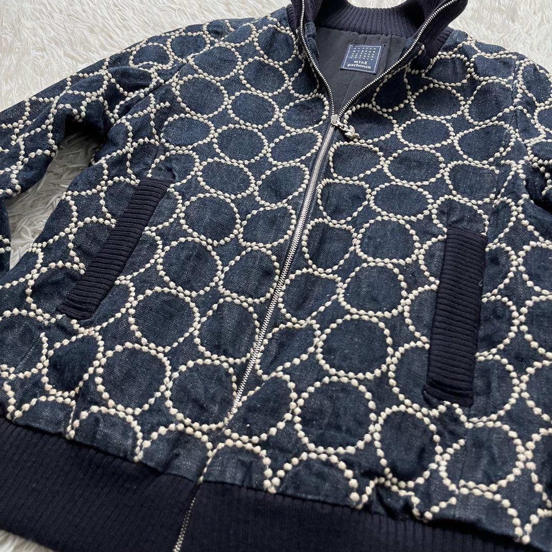 希少】ミナペルホネン ブルゾン ジャケット タンバリン 刺繍