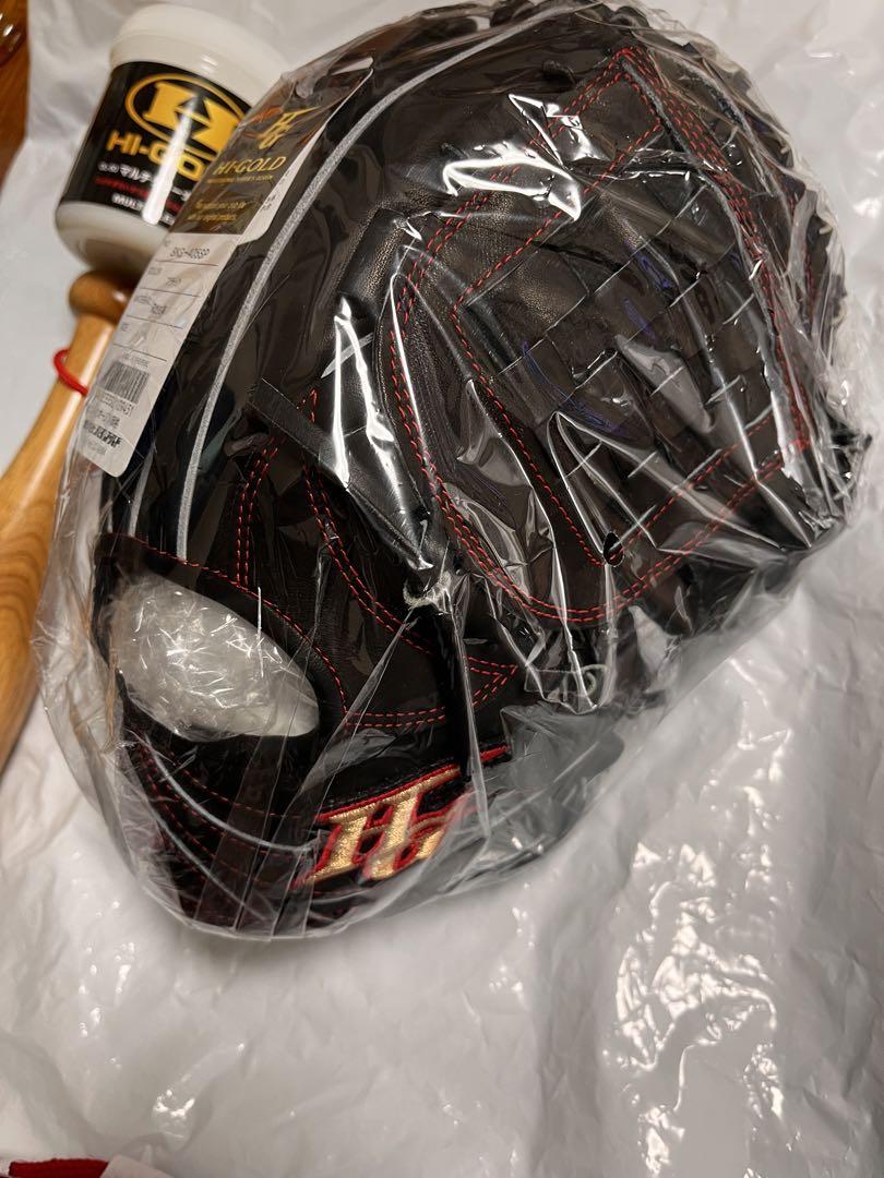 ハイゴールド　硬式　内野手•オールラウンド用　右投げ用　オイル、型作りバット付き