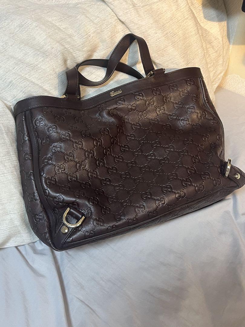 Gucci ダークブラウン GGトートバッグ