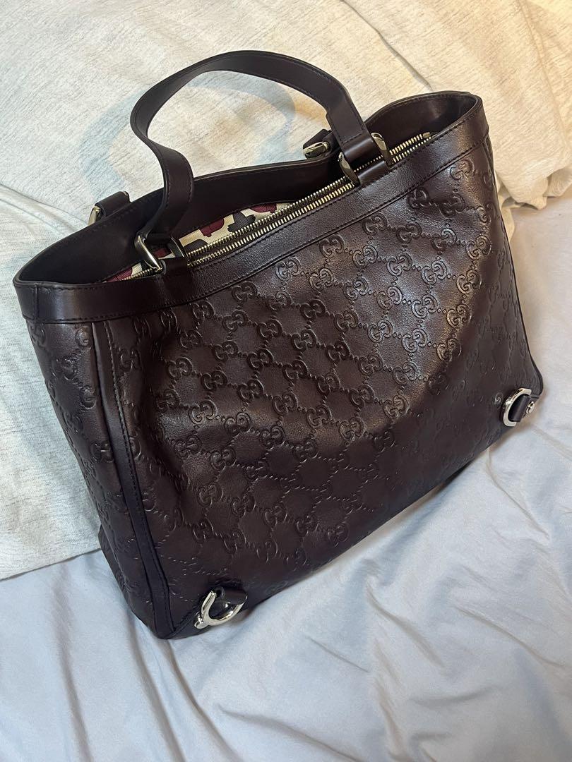 Gucci ダークブラウン GGトートバッグ