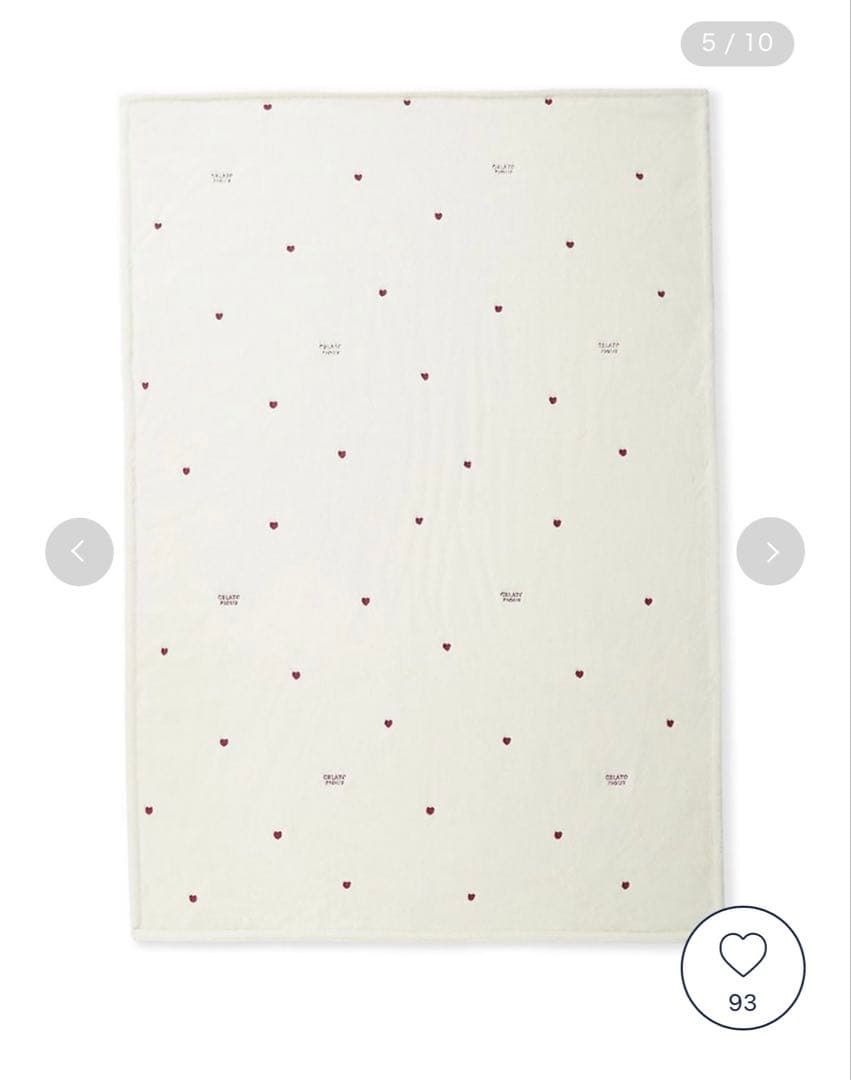 ジェラピケハートロゴちび刺繍 毛布gelato pique MARWIL-DEMENAGEMENTS_CH