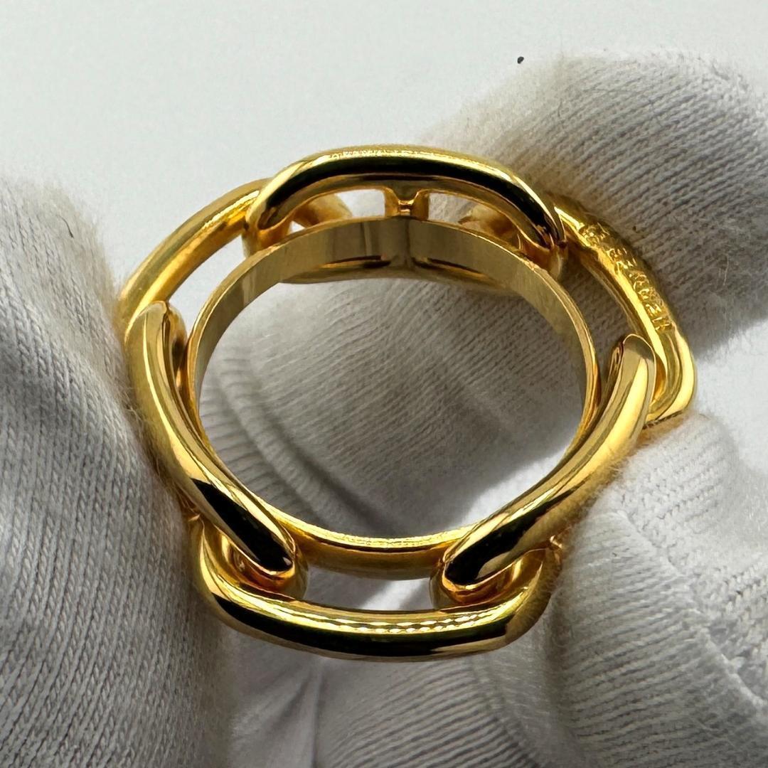 エルメス シェーヌダンク ルガテ スカーフリング ゴールド★