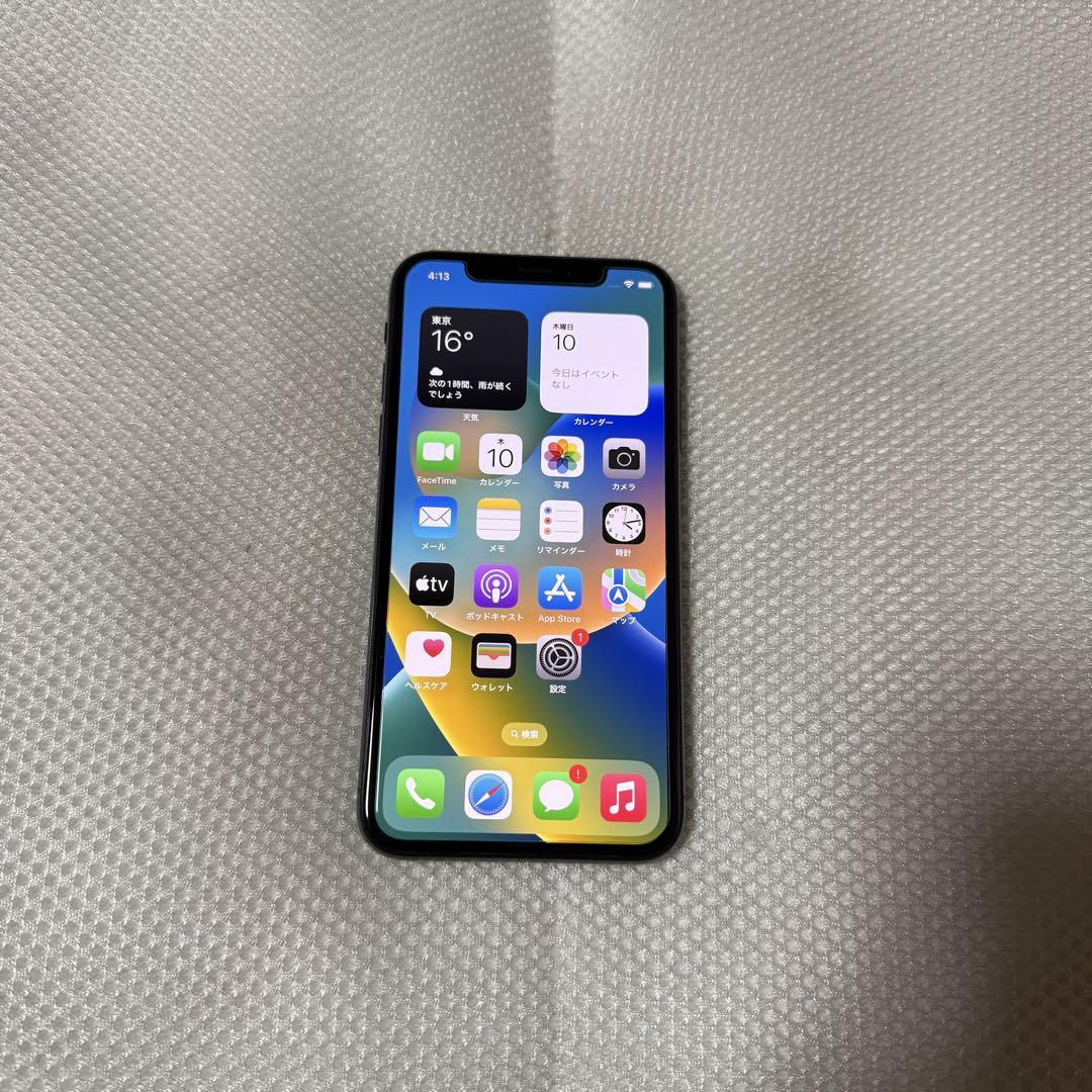 ☆SIMフリー iPhoneX 64GB グレー バッテリー容量100%