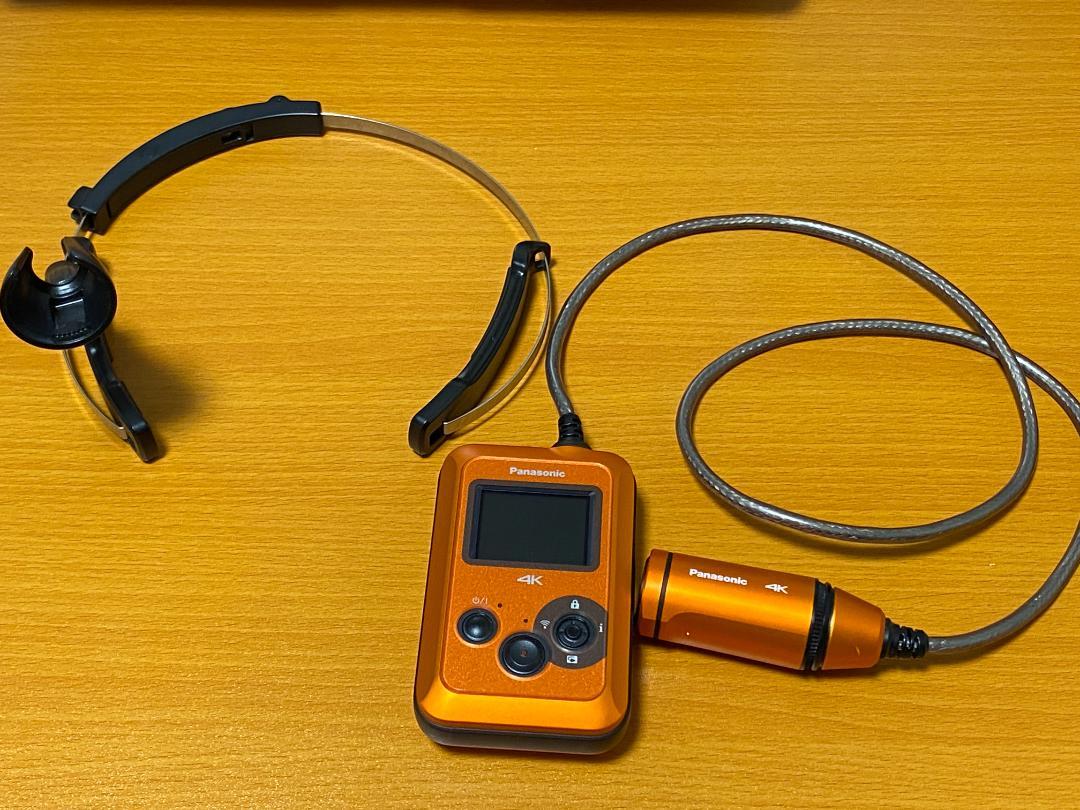 Panasonic HX-A500 オレンジ　ウェアラブルカメラ　ヘッドマウント