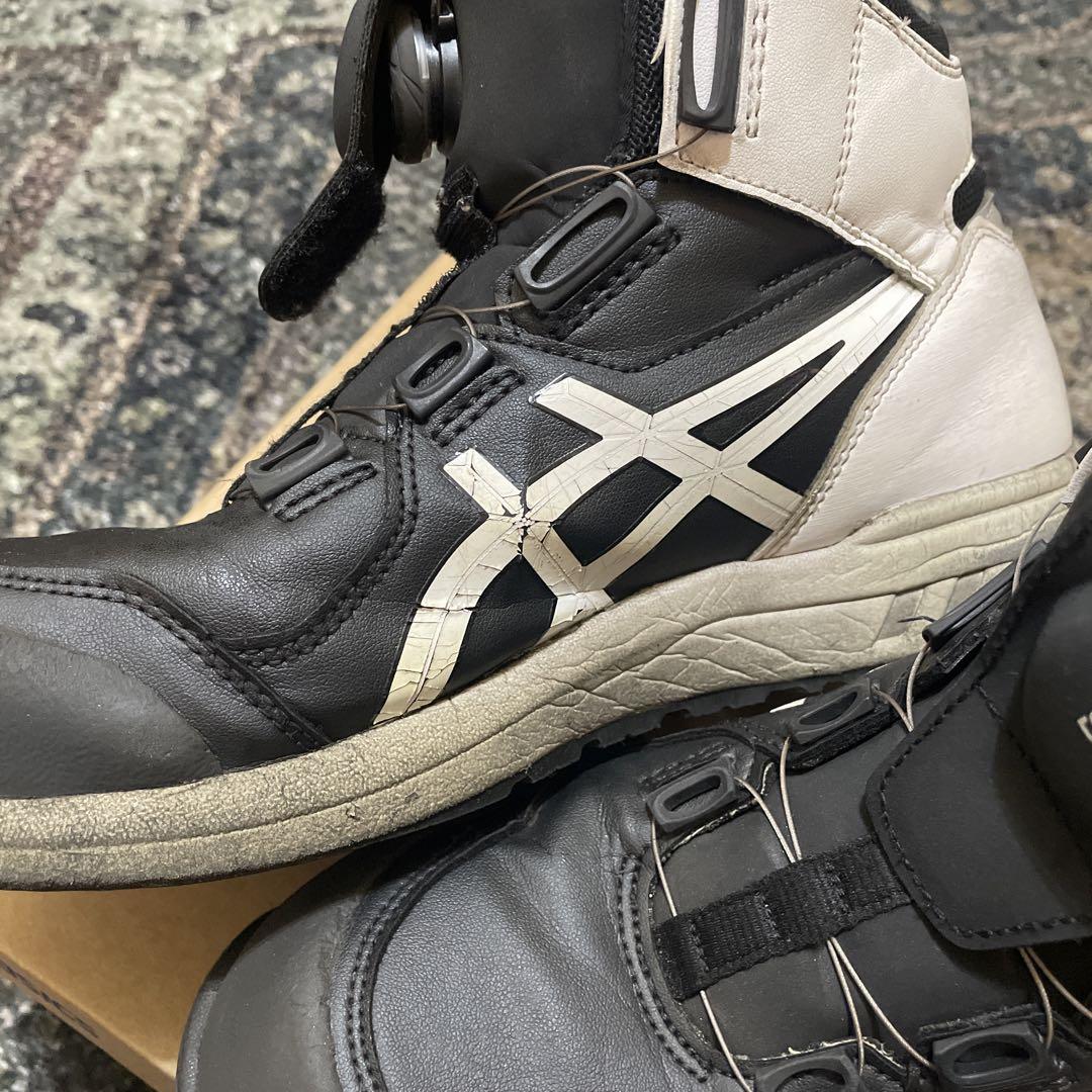 中古asics BOA CP304 ハイカット安全靴 黒/白
