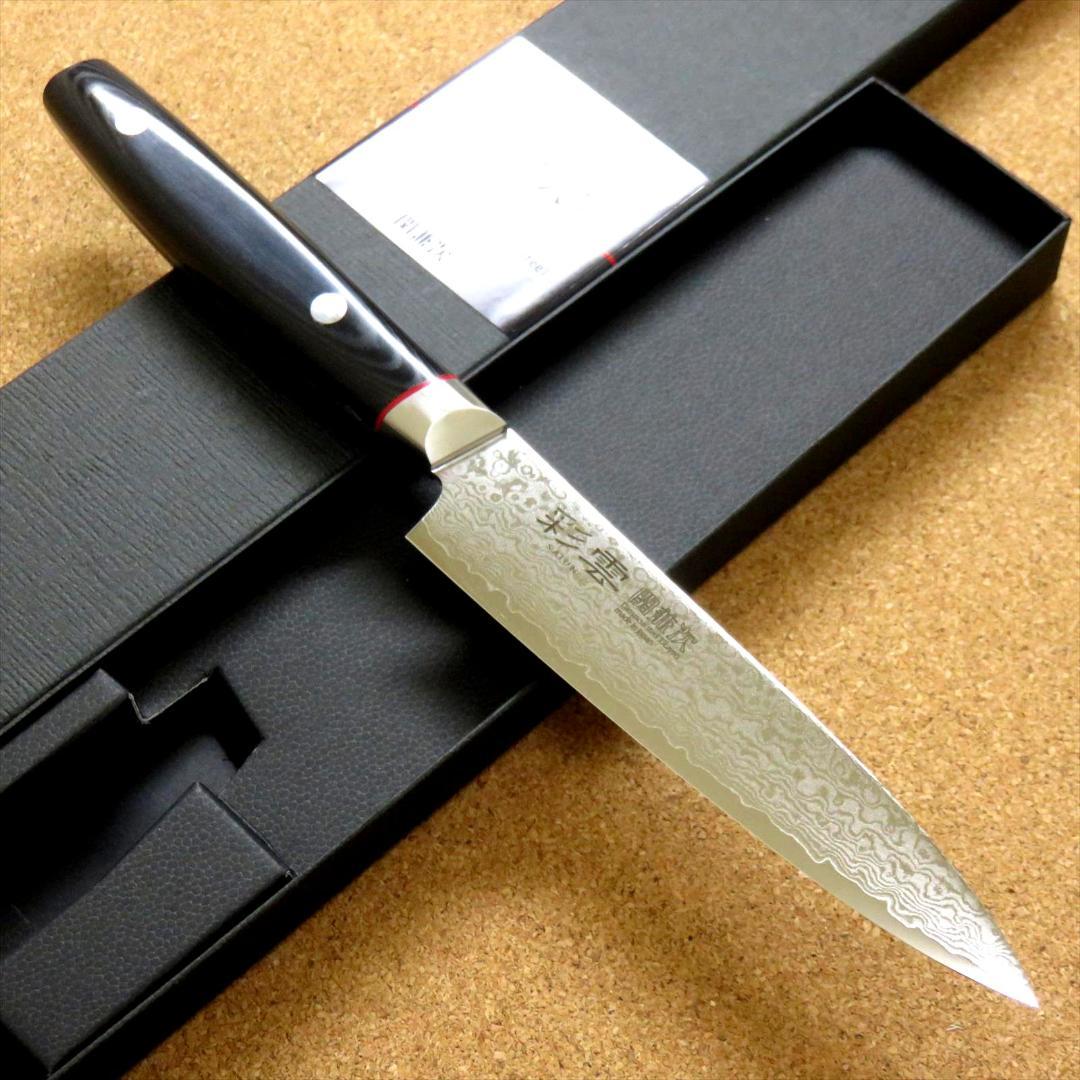 関の刃物 ペティナイフ 120mm 彩雲 33層 ダマスカス フルーツ 果物包丁