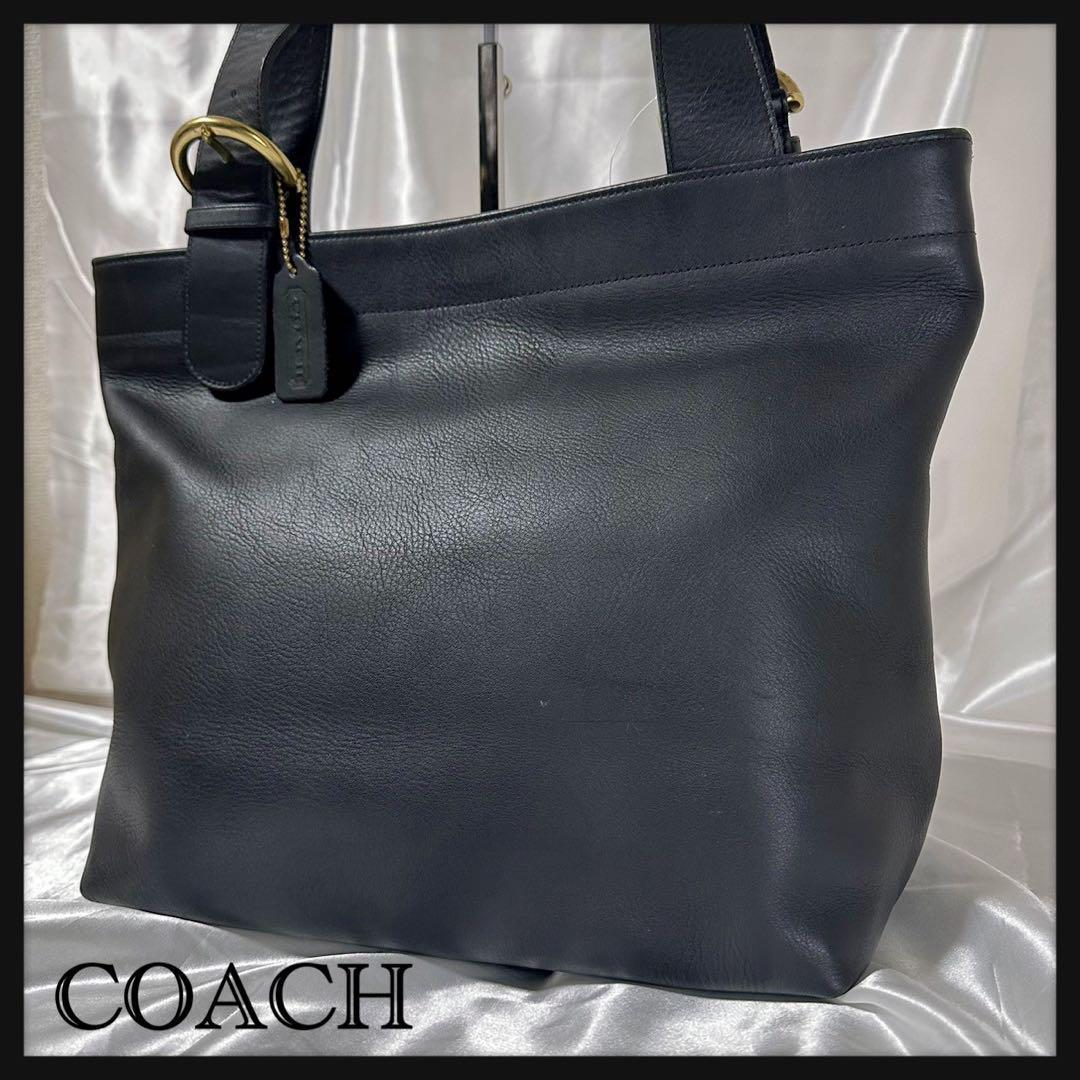【美品】COACH コーチ　4140 黒 トートバッグ　オールレザー