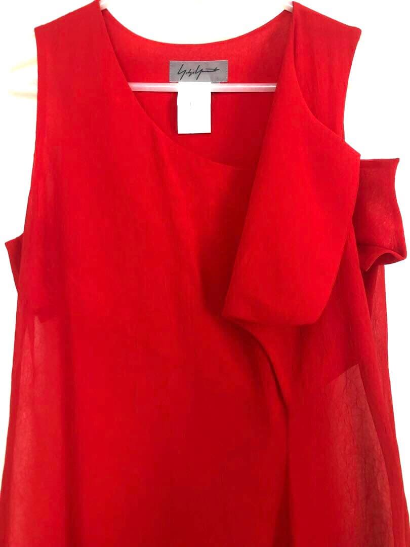 YOHJI YAMAMOTO ヨウジヤマモト 赤 ドレス ワンピース 未使用
