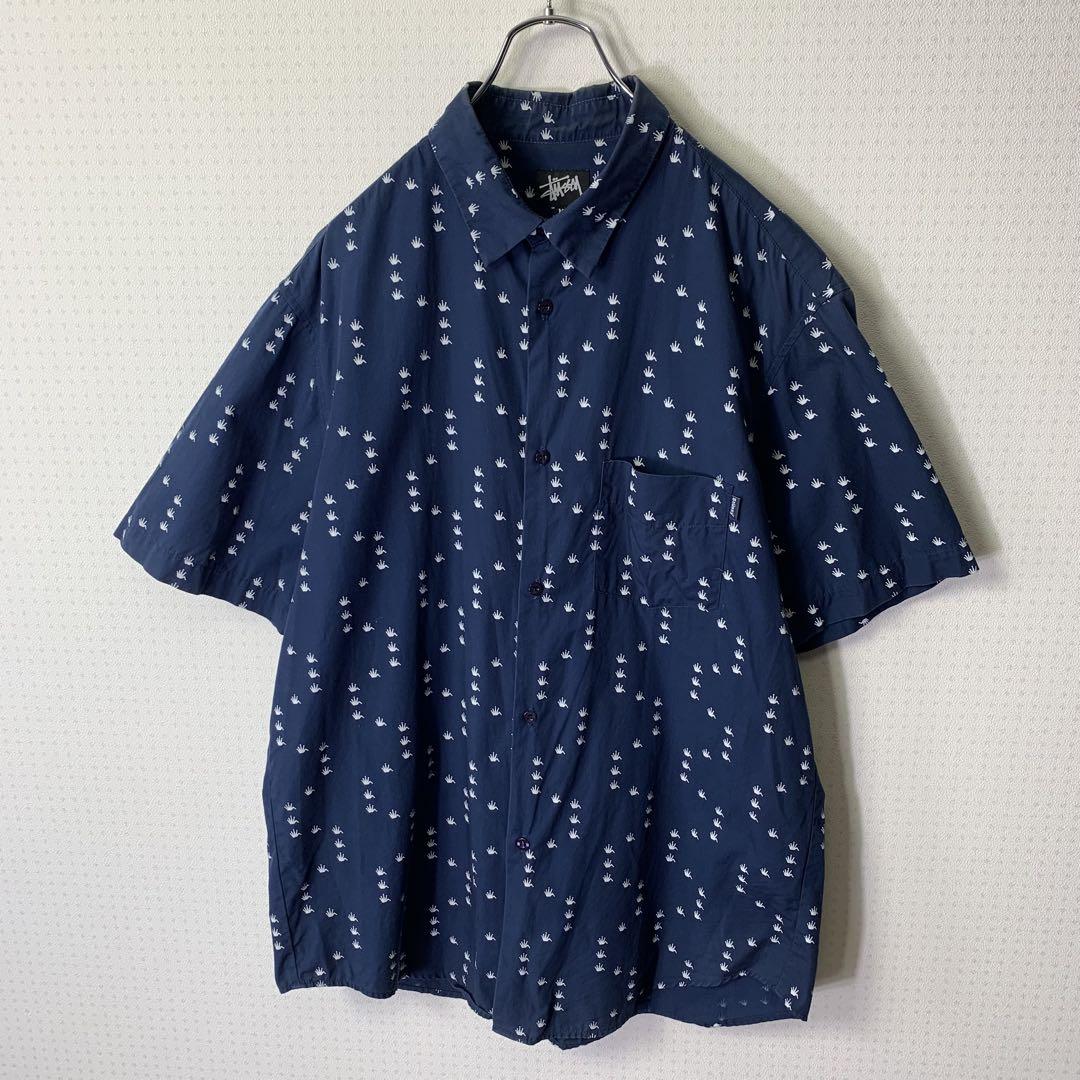 【USA古着】Stussy 半袖シャツ ネイビー 中古・古着通販】stussy (ステューシー) プリントTシャツ