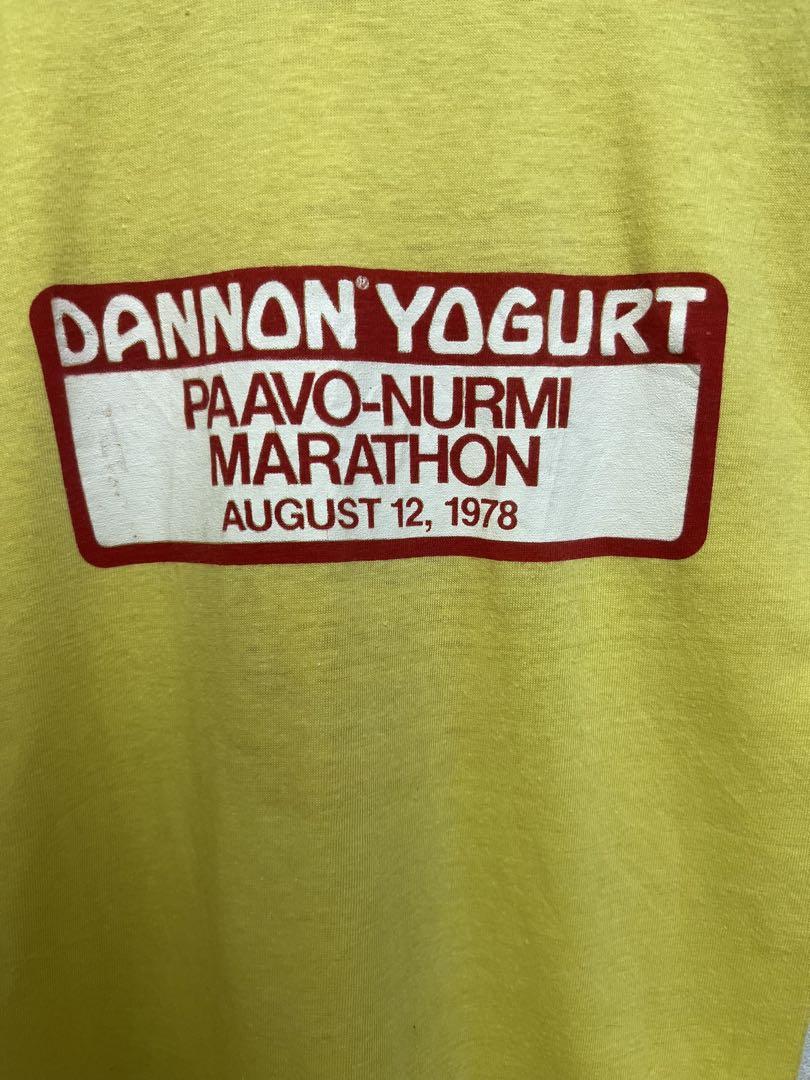 70s DANNON ロゴタンクトップ イエロー