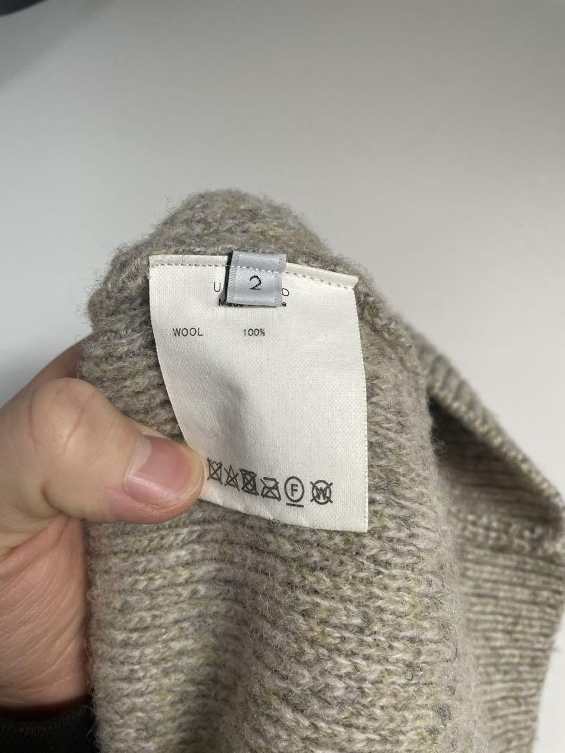 UNUSEDアンユーズド V Neck Knit Oat Meal 2