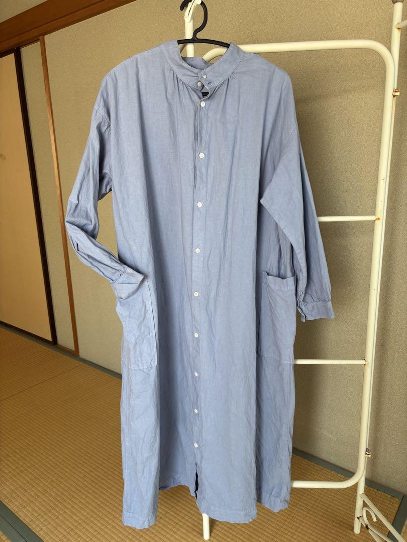 水色 長袖 シャツワンピース サイズ2