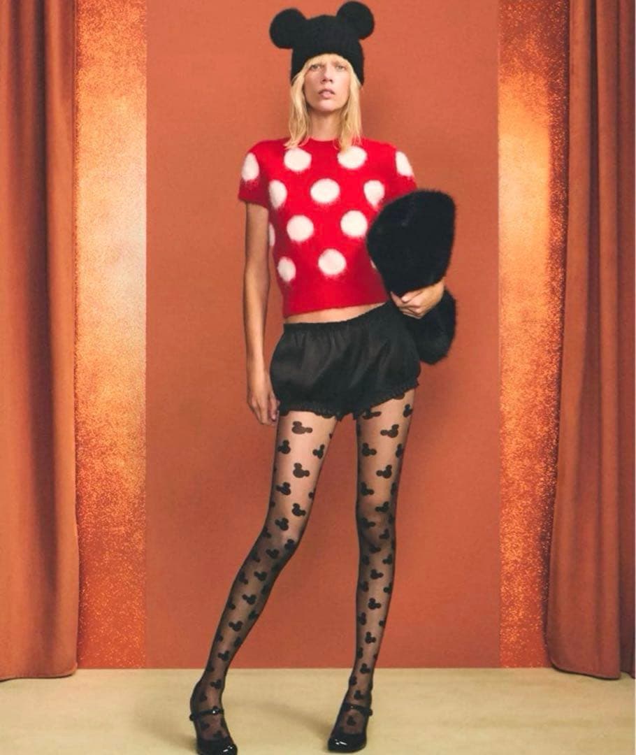 【ZARA】ザラ M ハリーランバートDisneyミッキーマウスシルエットタイツ mdprevattcaulkingandwaterproofing.com