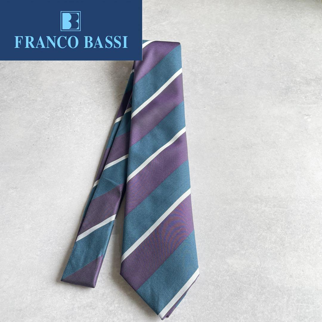 春夏新品FRANCOBASSI フランコバッシ　50周年ワイドストライプネクタイ
