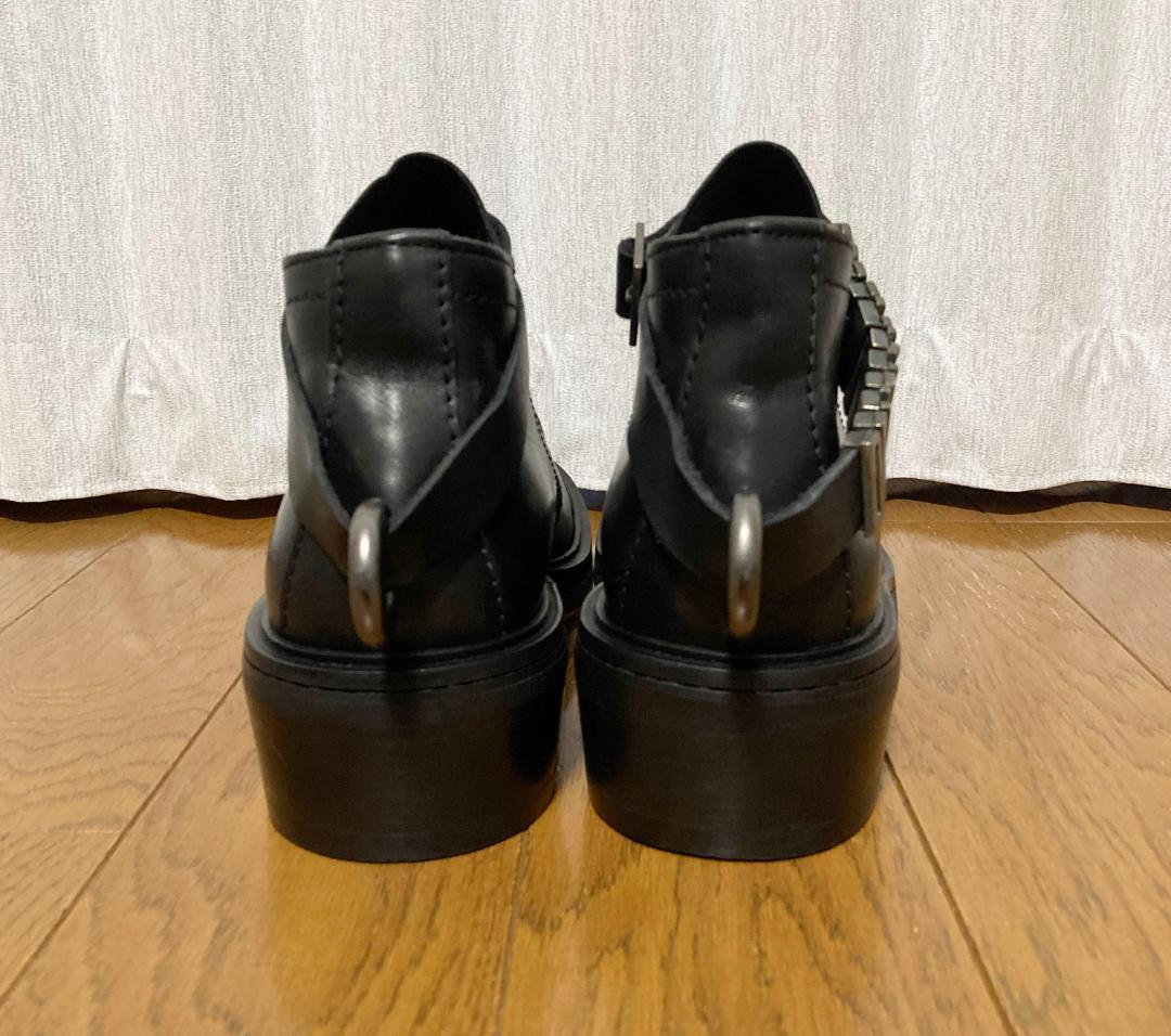 DIRK BIKKEMBERGS 98AW メタルロゴ レザーヒールブーツ 42