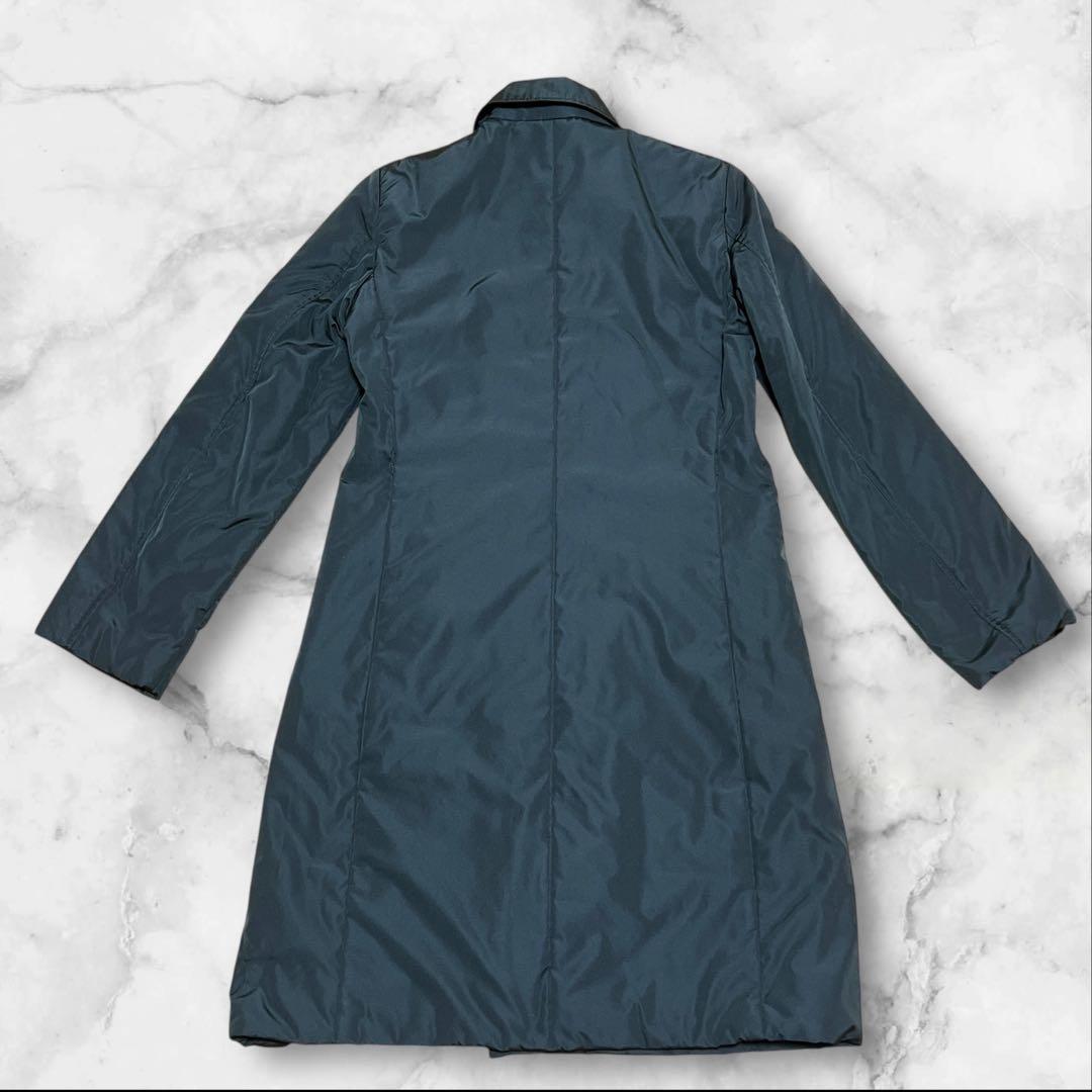 'S MaxMara 中綿 シルク混 ダブルブレスト ロングコート ネイビー 'S MaxMara 中綿 シルク混 ダブルブレスト ロングコート ネイビー