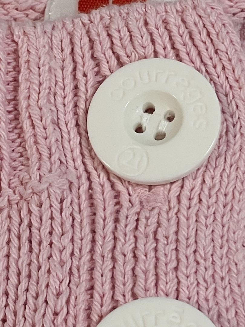 美品 Courreges クレージュ ロゴ ピンク ニット セーター