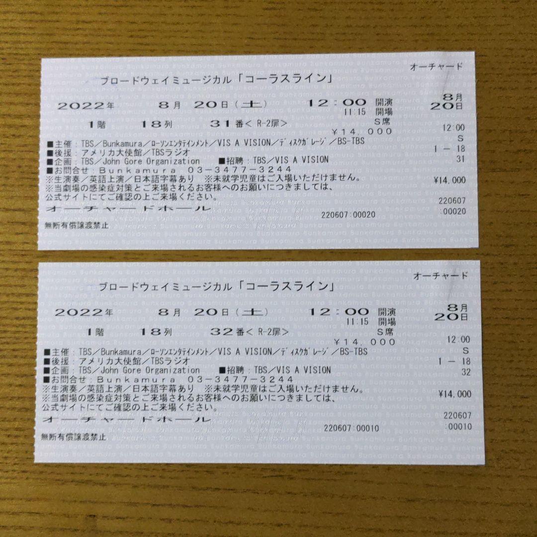 15180円 《週末限定タイムセール》 コーラスラインチケット