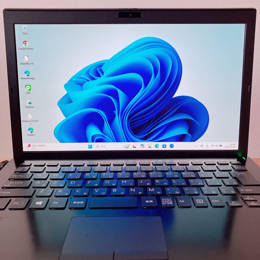 バッテリー良/VAIO/16G/SSD/Windows11/軽量/ノートパソコン