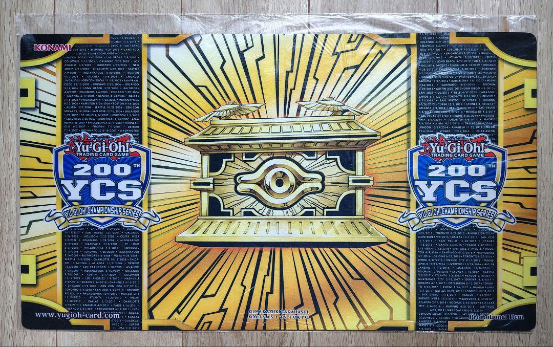 遊戯王 公式 プレイマット 封印の黄金櫃 200th YCS 未開封 EU版