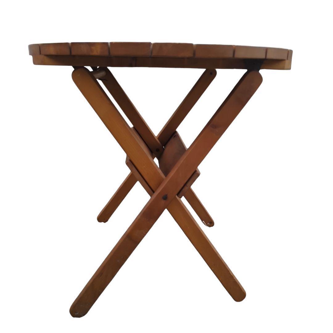 ウッドテーブル＆チェアセット 折りたたみやや傷や汚れあり