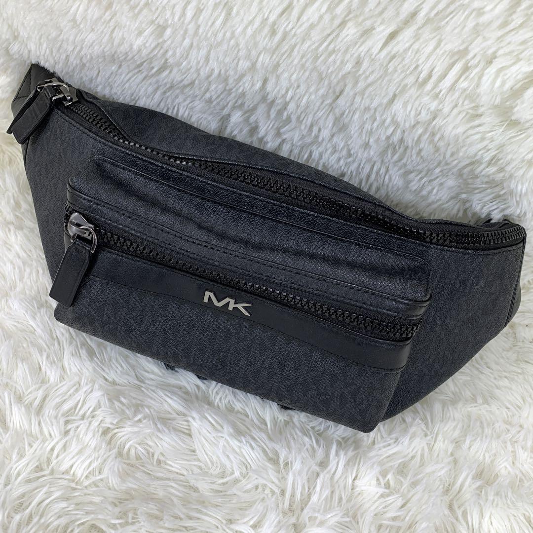 美品】マイケルコース ウエストバッグ PVC レザー MKロゴ金具