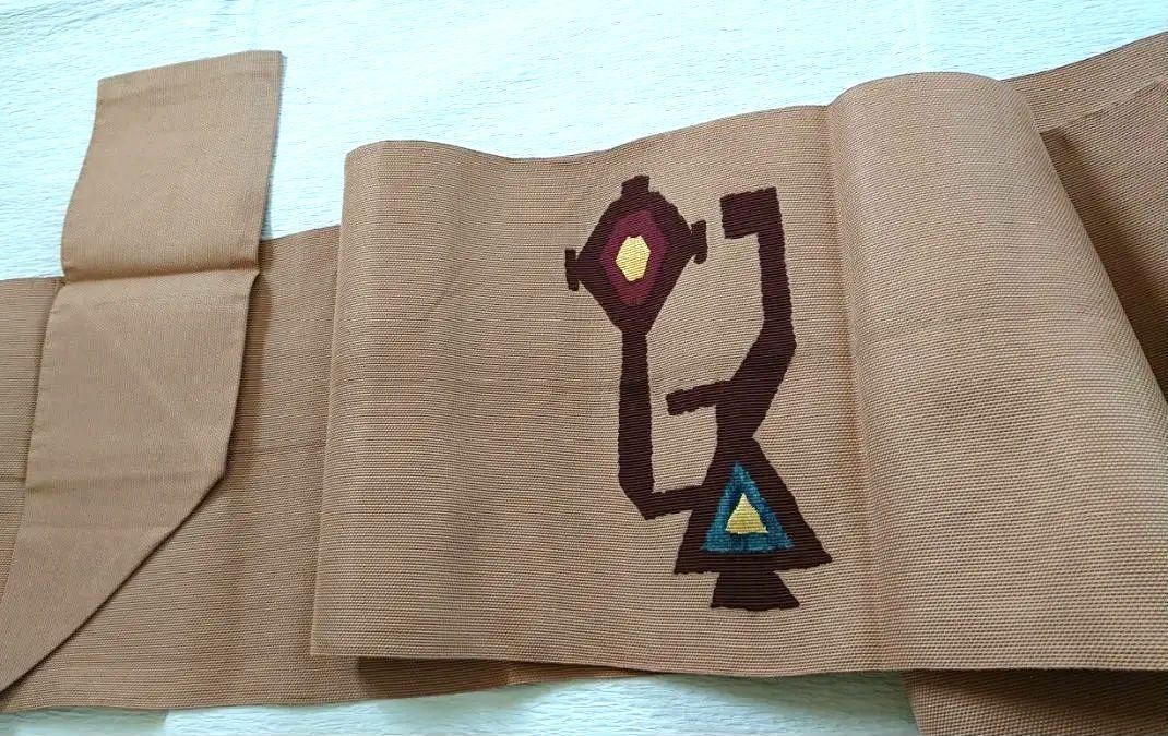 レア物!!名古屋帯 昭和レトロ ポイント刺繍デザイン 着物・浴衣