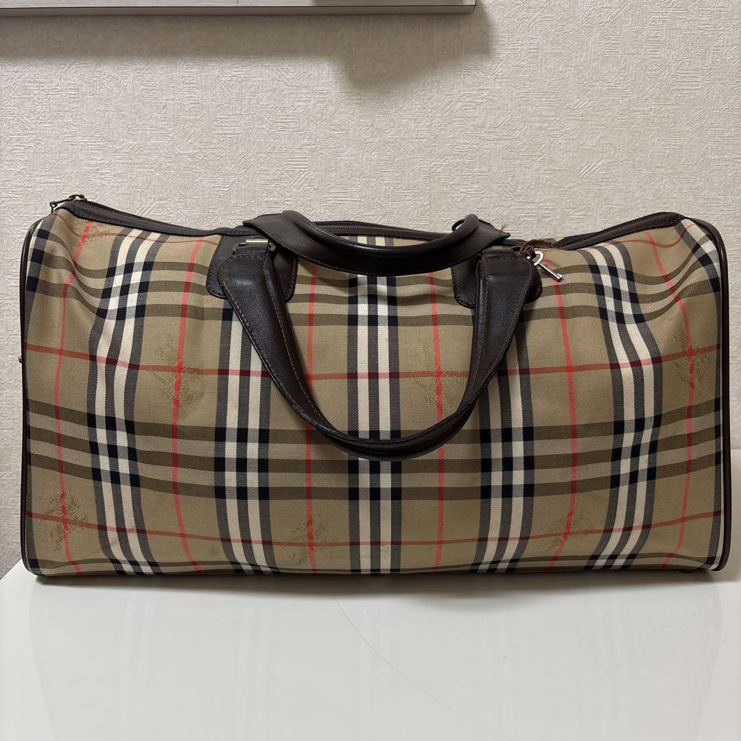 Burberry チェック柄 ボストンバッグ Burberry ボストンバッグ チェック柄 ベージュ・ブラウン