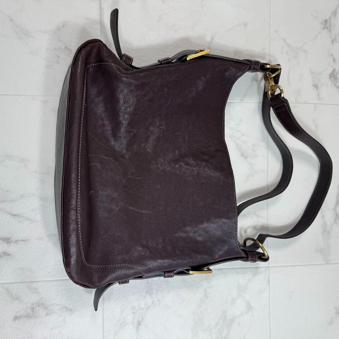 土屋鞄 ツチヤカバン 2way ショルダー ハンドバッグ ブラウン レザー