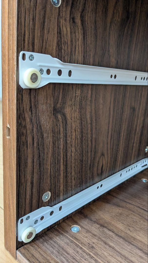 無印良品 スチールユニットシェルフ ボックス 引出 2段 ウォールナット