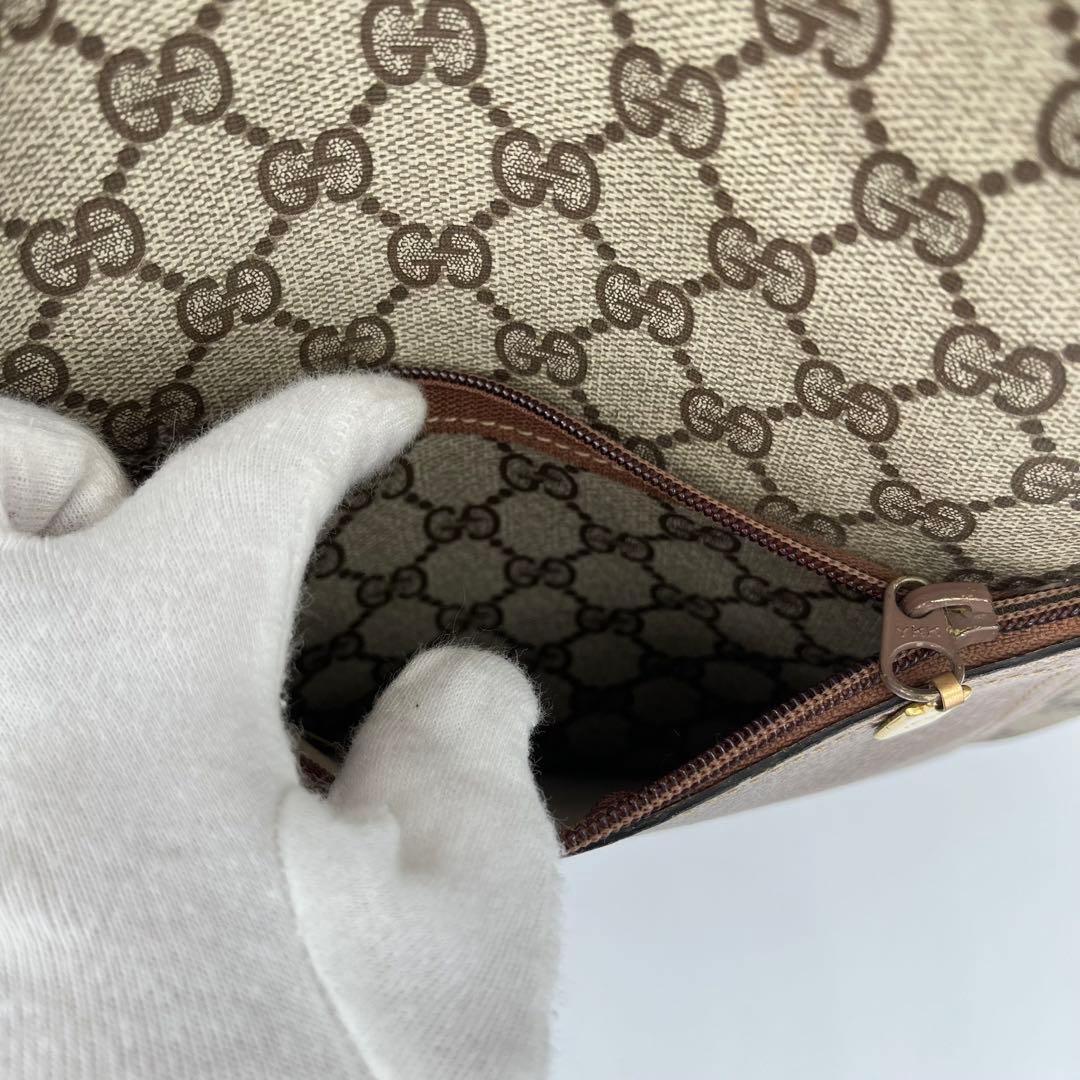 GUCCI トートバッグ 肩掛け GG柄 シェリーライン PVC A4収納可能 GUCCI トートバッグ 肩掛け GG柄 シェリーライン PVC A4収納可能