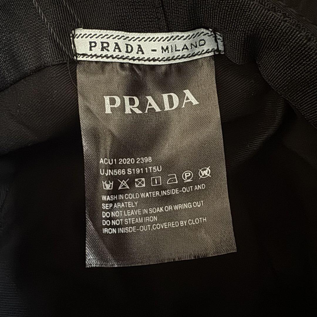 極美品 PRADA バケットハット 黒 ノベルティ 未使用