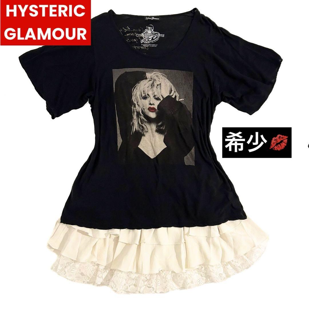希少✨　HYSTERIC GLAMOURコートニーラブ　Tシャツ　筆記体タグ