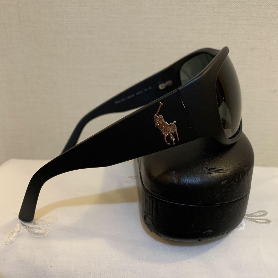 Polo Ralph Lauren ブラック サングラス ポロマーク、ライン入り