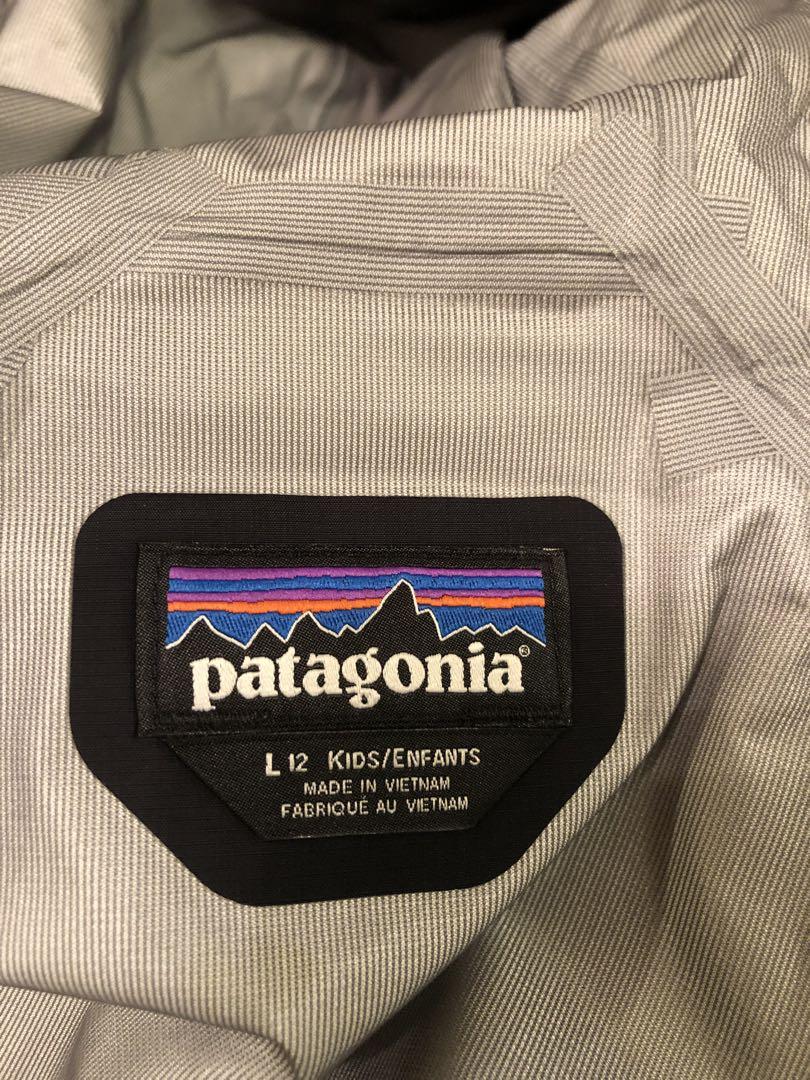 美品　Patagonia 黒 トレントレインジャケット　　パタゴニア　キッズL