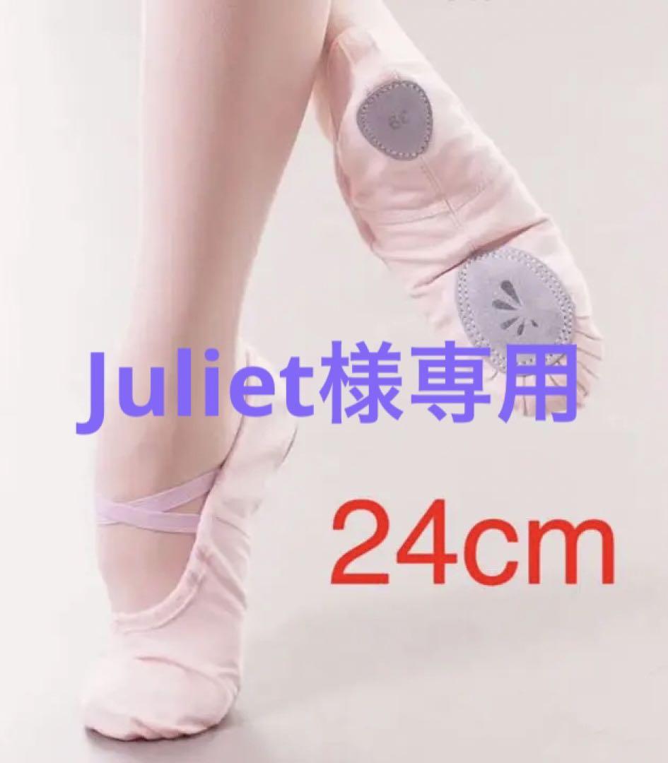 送料税込 24cmロイヤルピンクdanceyou全布スプリットバレエシューズ